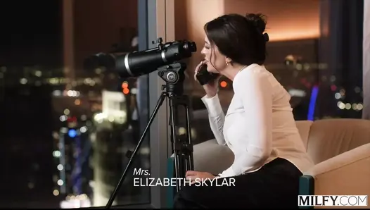 Sultry Stakeout Seduction: Mature Cop Elizabeth Teases Young Agent - video thumbnail