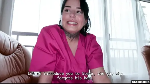 Sultry French Caregiver Brings Relief and Passion to a Patient's Painful Day - video thumbnail